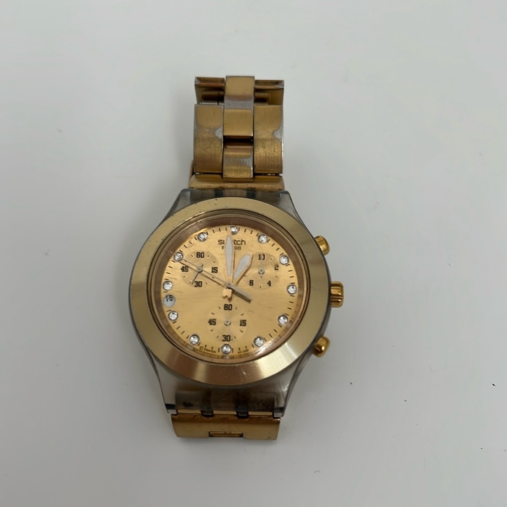 Women’s Swatch watch gold